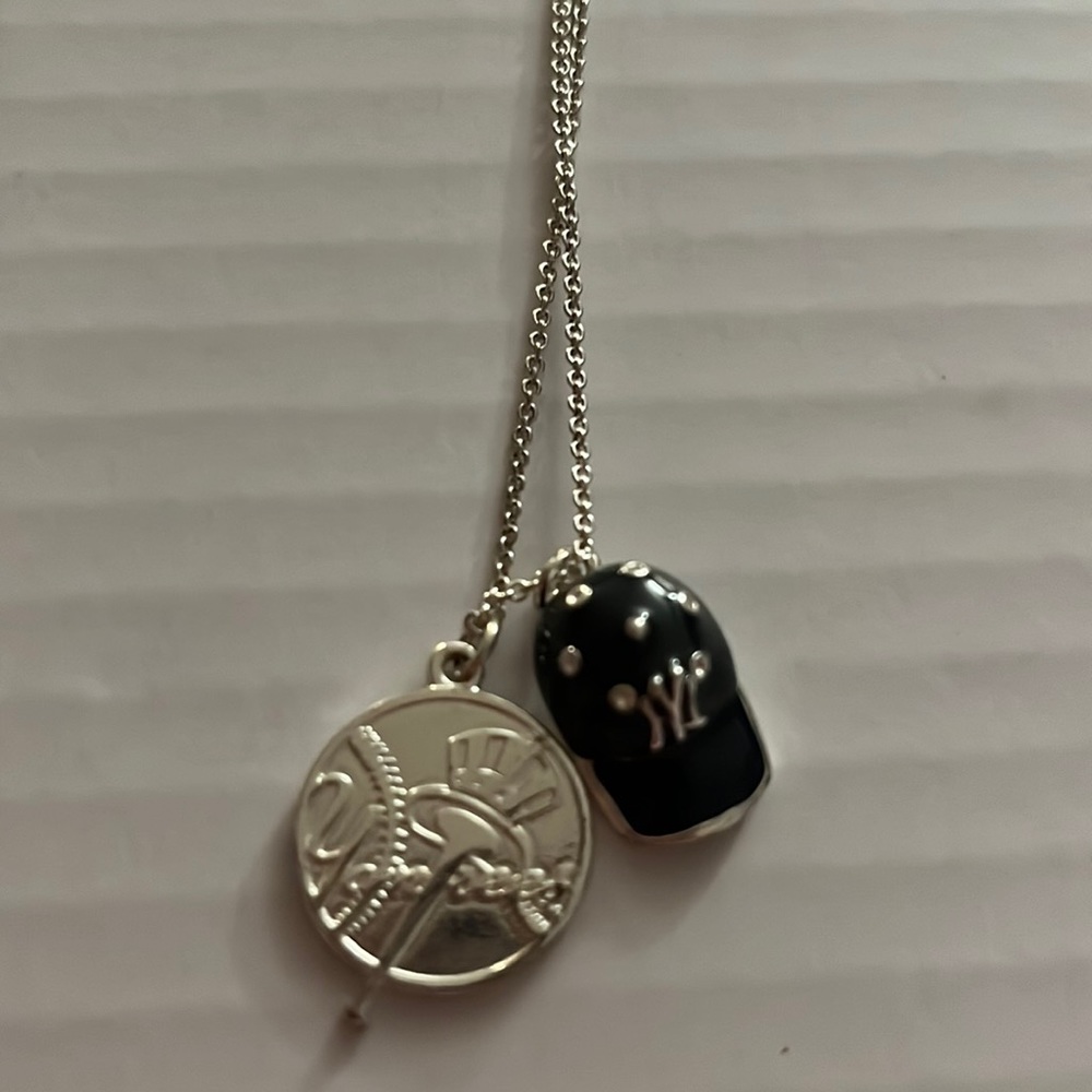 NY Yankees necklace- adjustable length